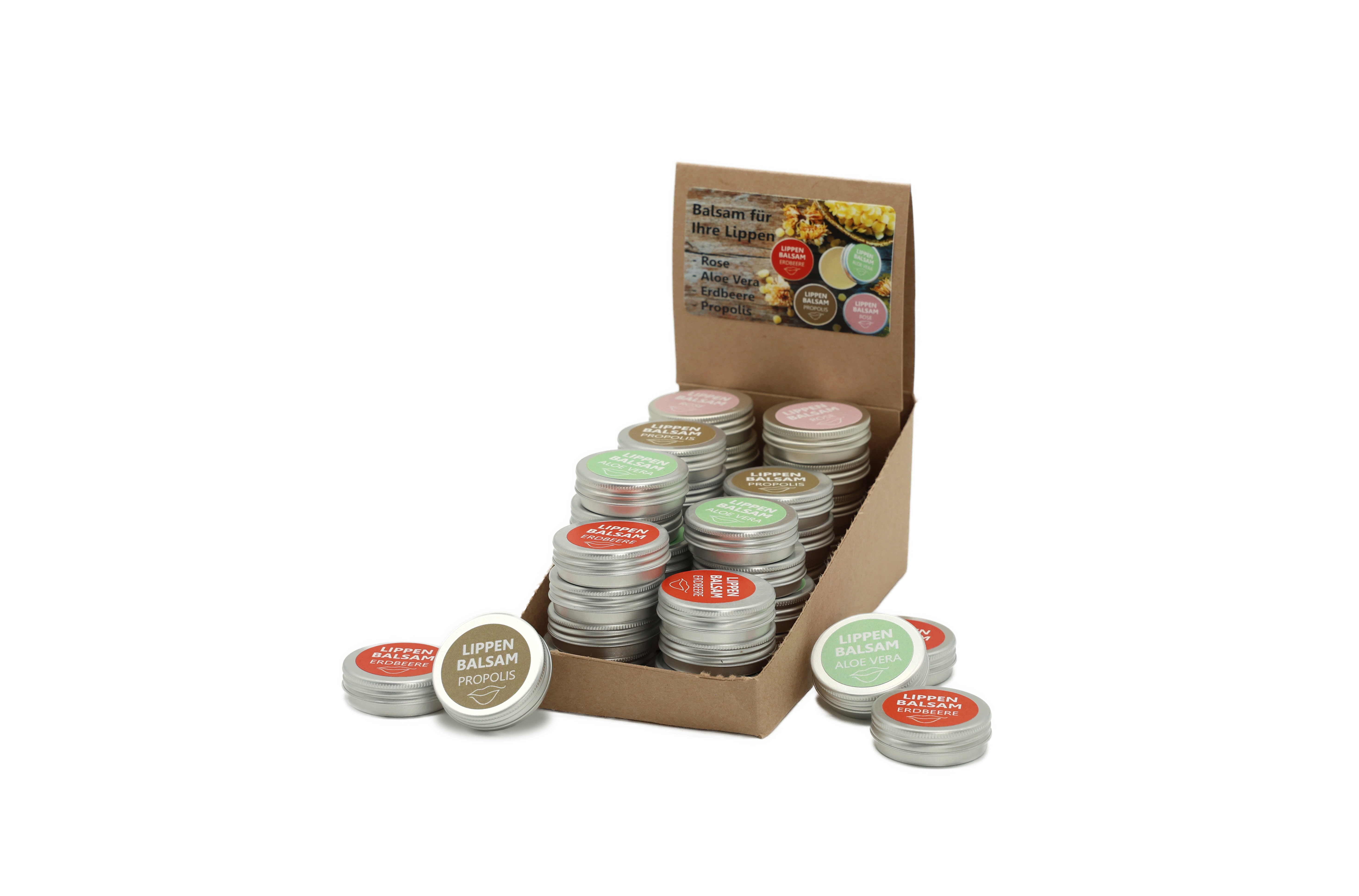 Lippenpflege Sortiment im Display (4x20)