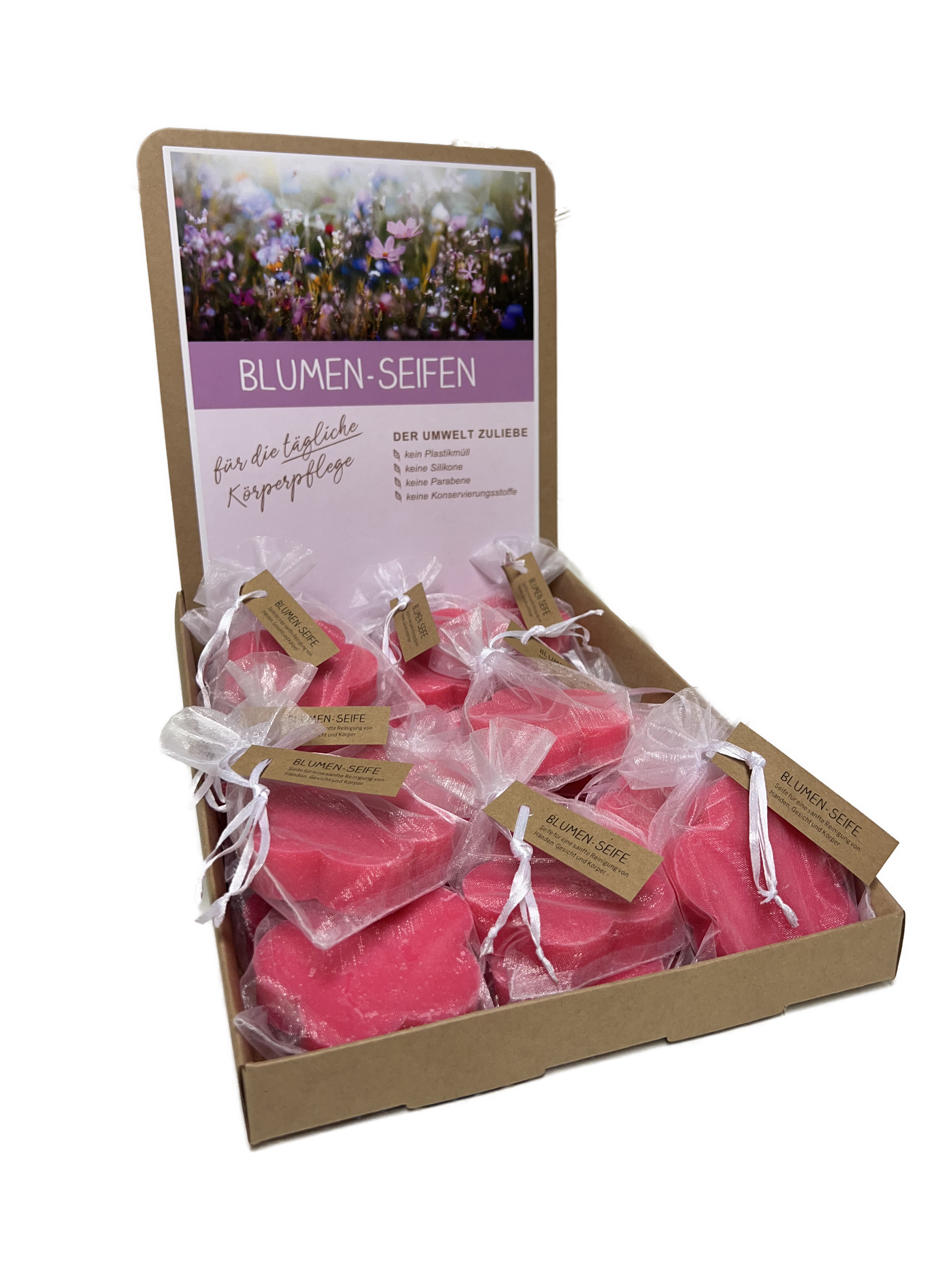 Blumen-Seife 80g im Display
