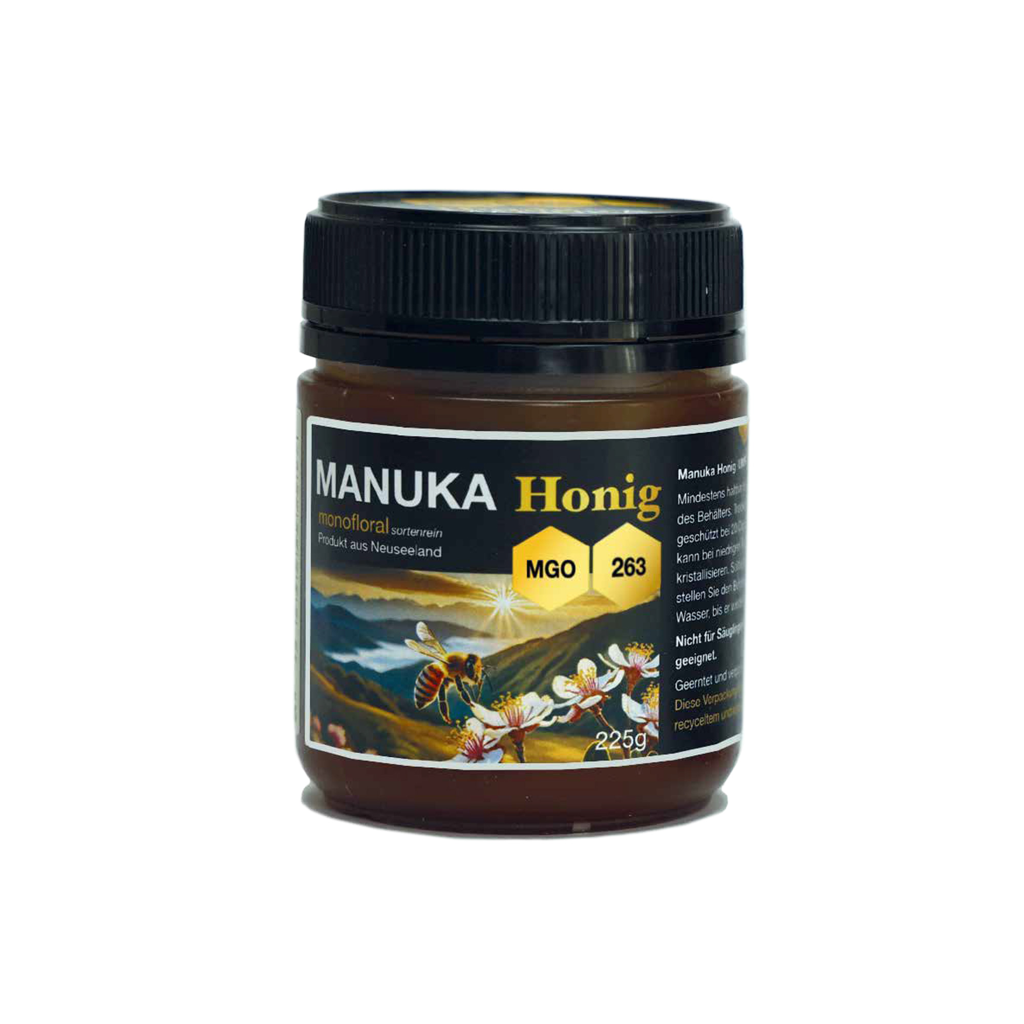 7910manukaR8mvFN3cZ5e4T Manuka Honig MGO 263 Inhalt: 225g