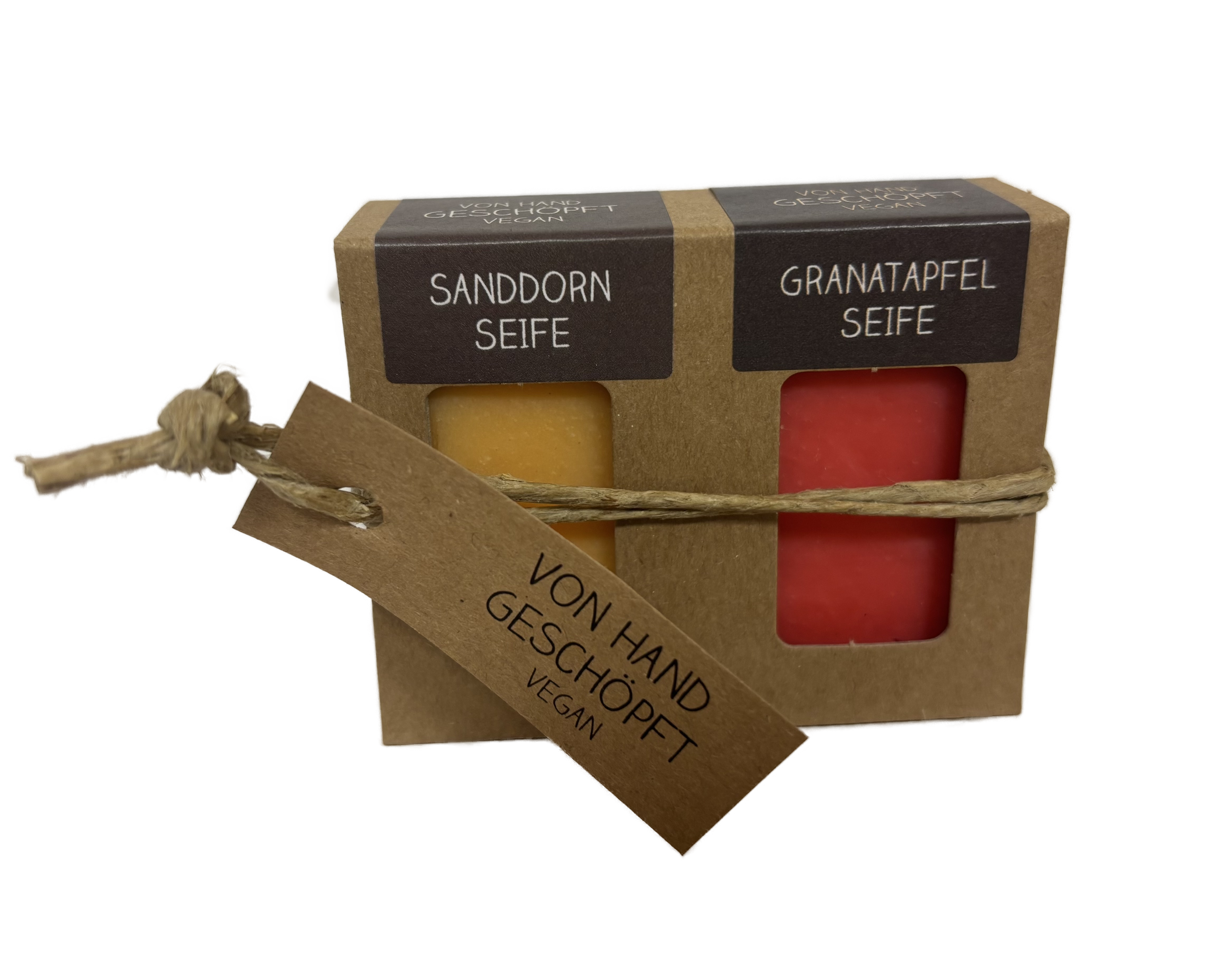 Geschenkkarton mit 2 Mini-Seifen (2 x 25g = 50g)