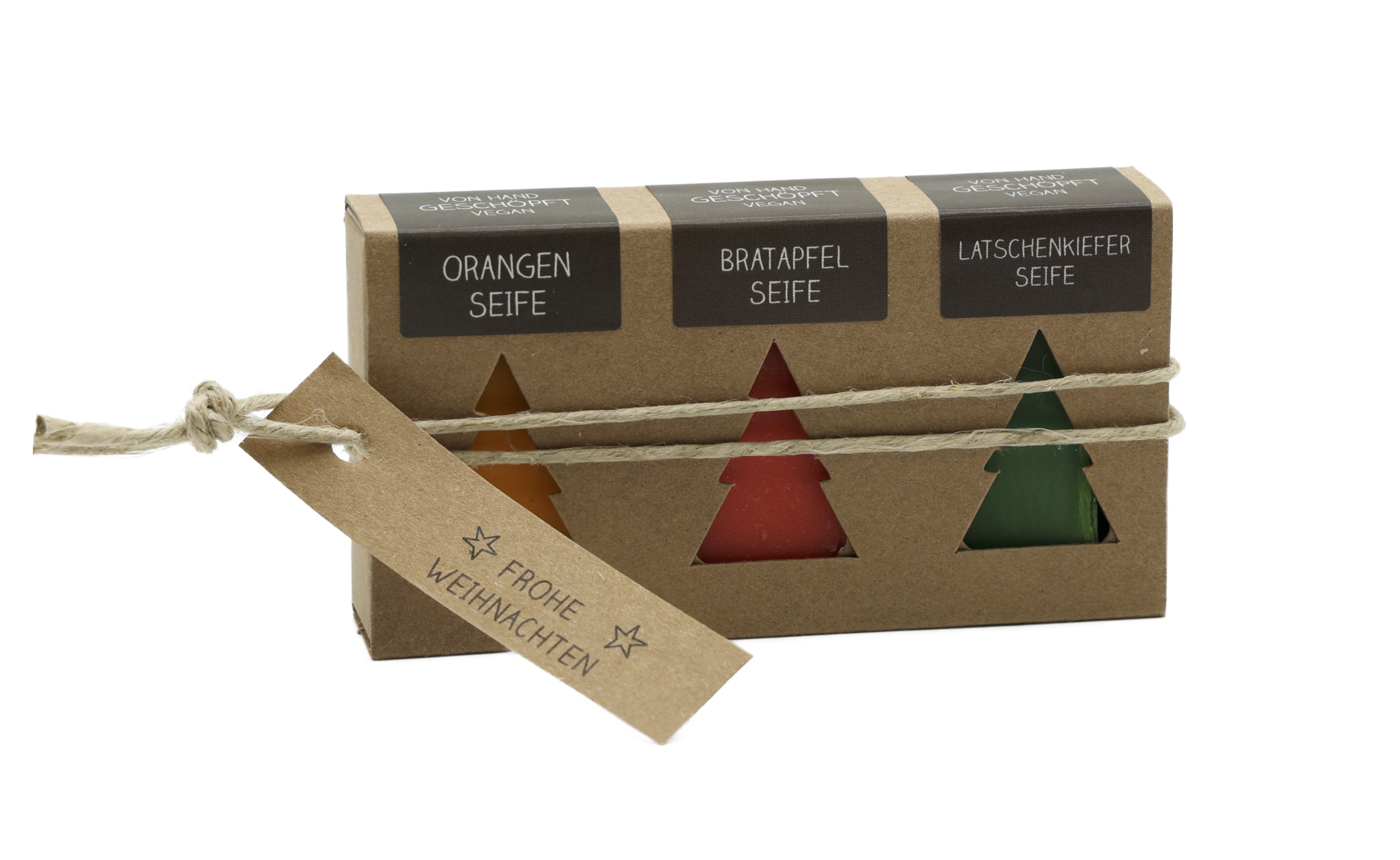 Mini-Seifen 3er-Set Tannenbaum (3 x 25 g = 75 g Seife)
