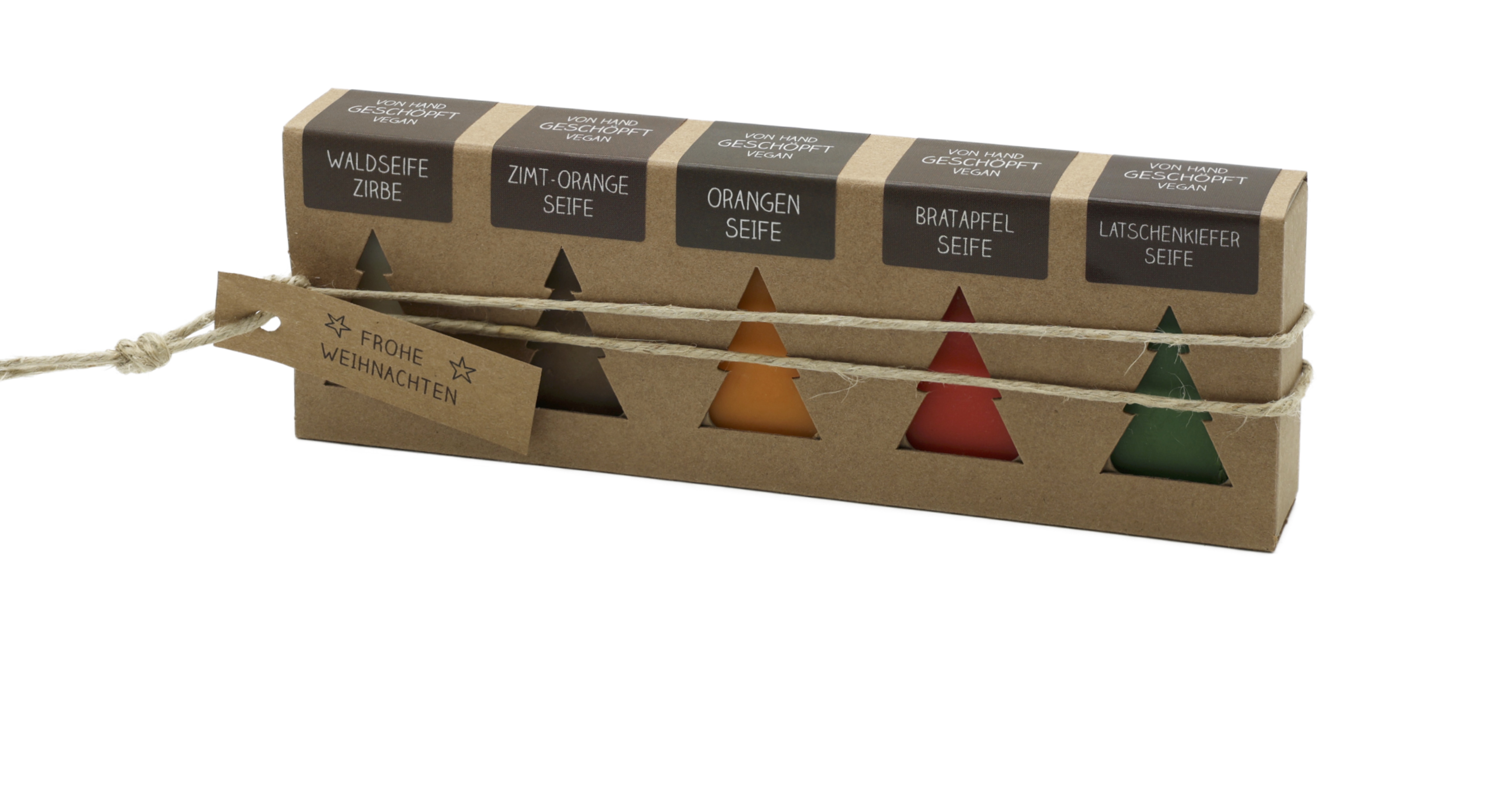 Mini-Seifen 5er-Set Tannenbaum (5 x 25 g = 125 g Seife)