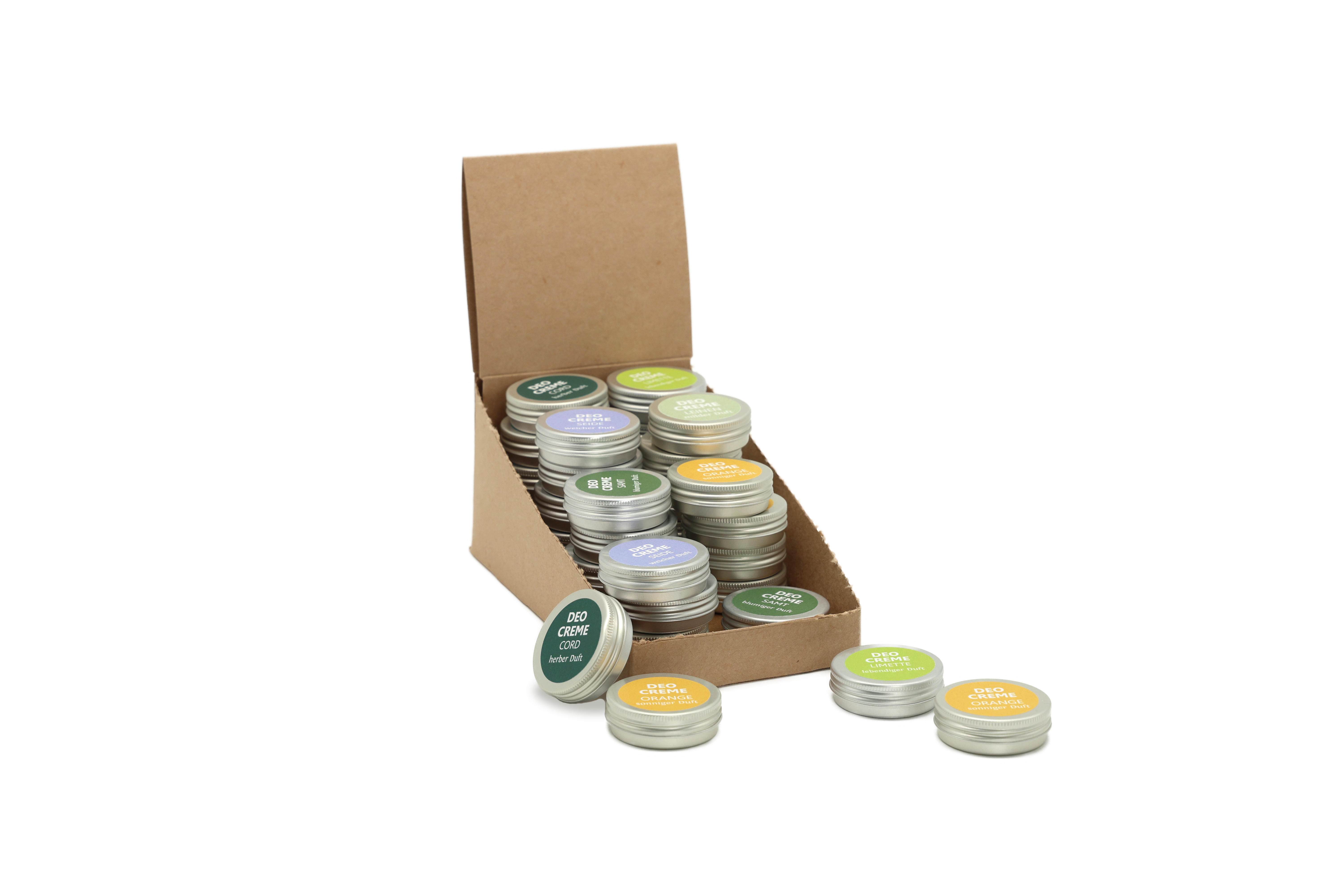 Mini Deo Creme 10ml Sortiment (6x20 Stück) Mini Deo Creme 10ml Sortiment (6x20 Stück)