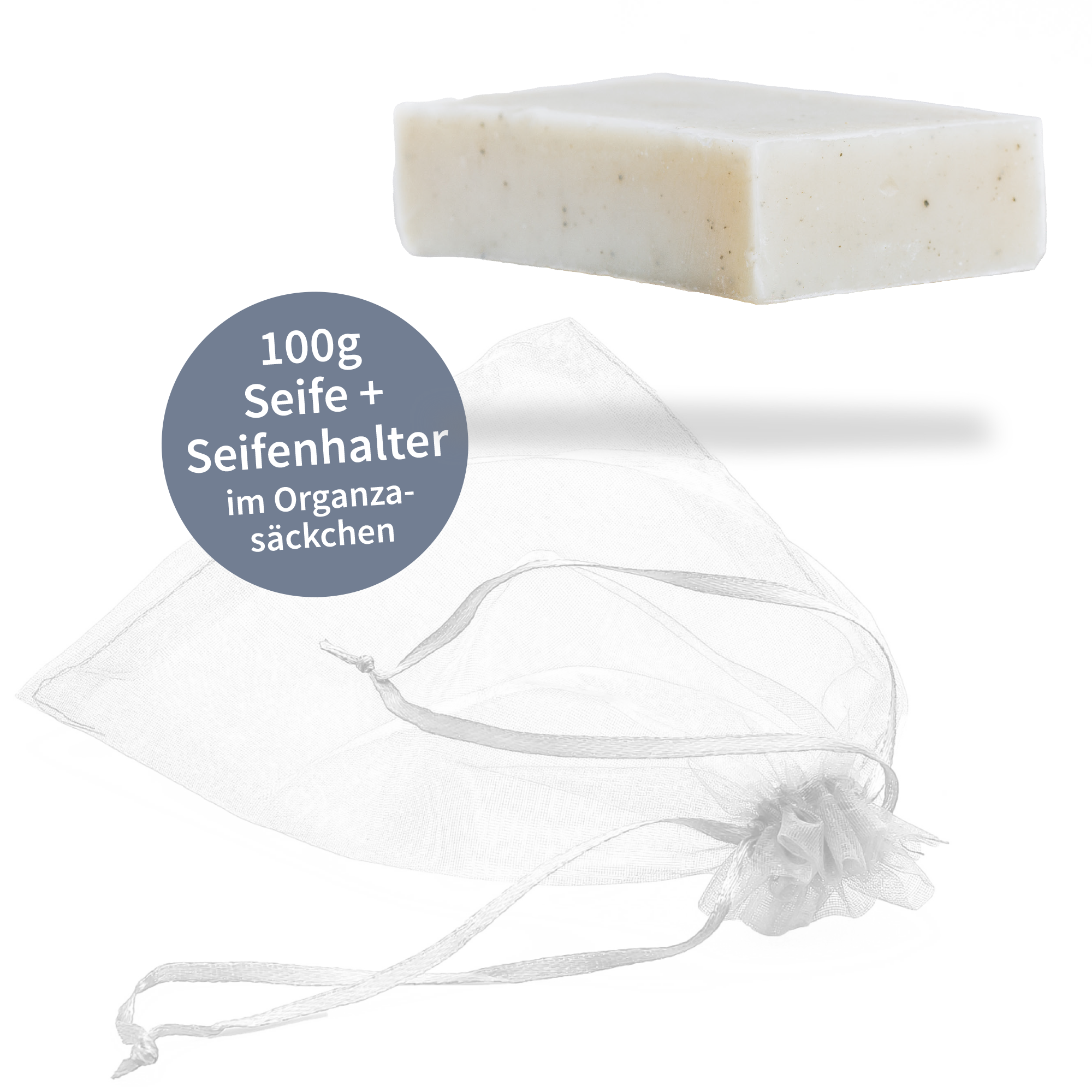 seifenhalter-im-organza Seifenhalter als Geschenk im Organzasäckchen und 100g Seife
