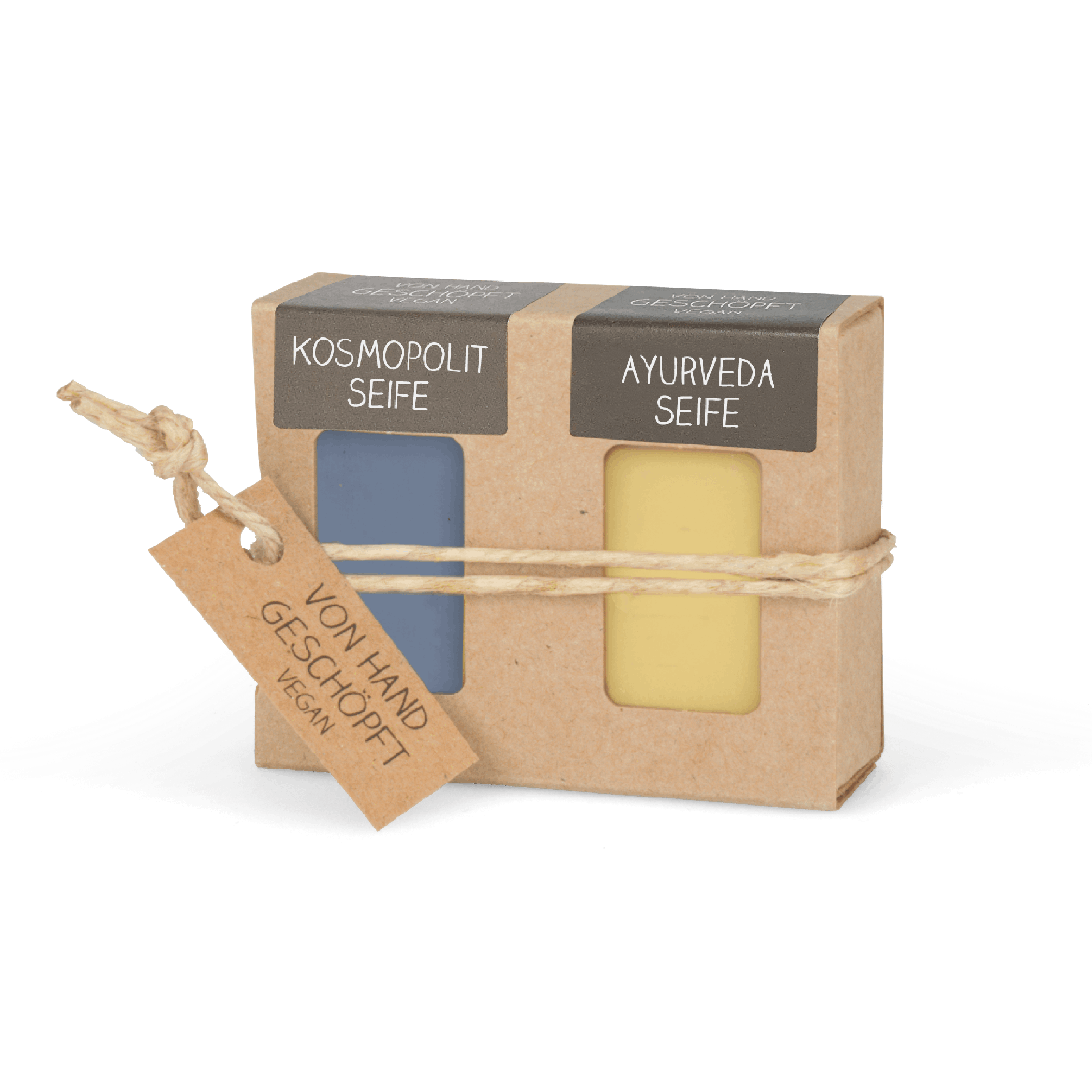 Mini-Seifen 2er-Set (25 g Ayurveda & 25 g Kosmopolit = 50 g Seife)