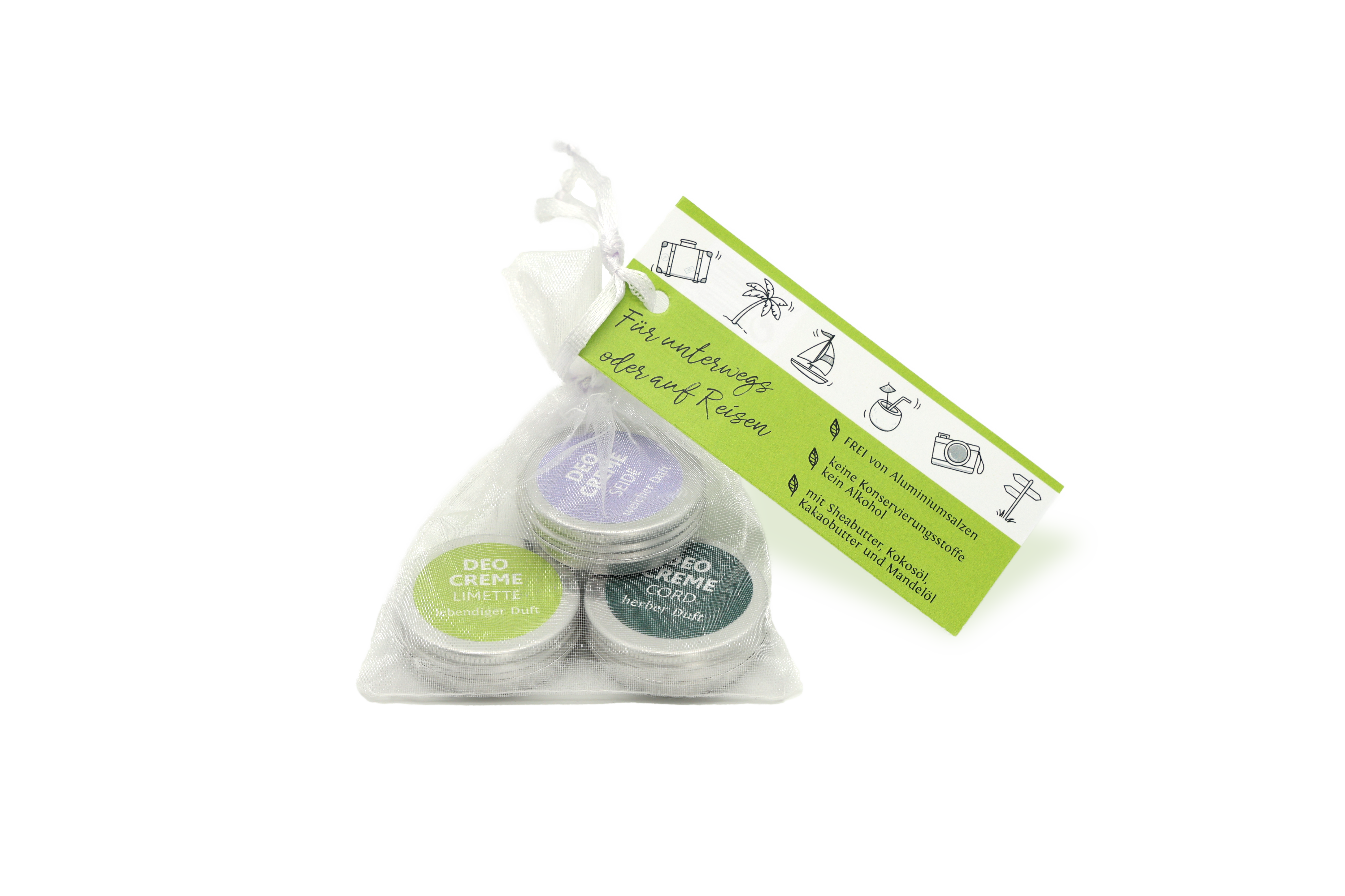 Deo Creme Reisegröße 3 x 10ml (cord, seide, limette)