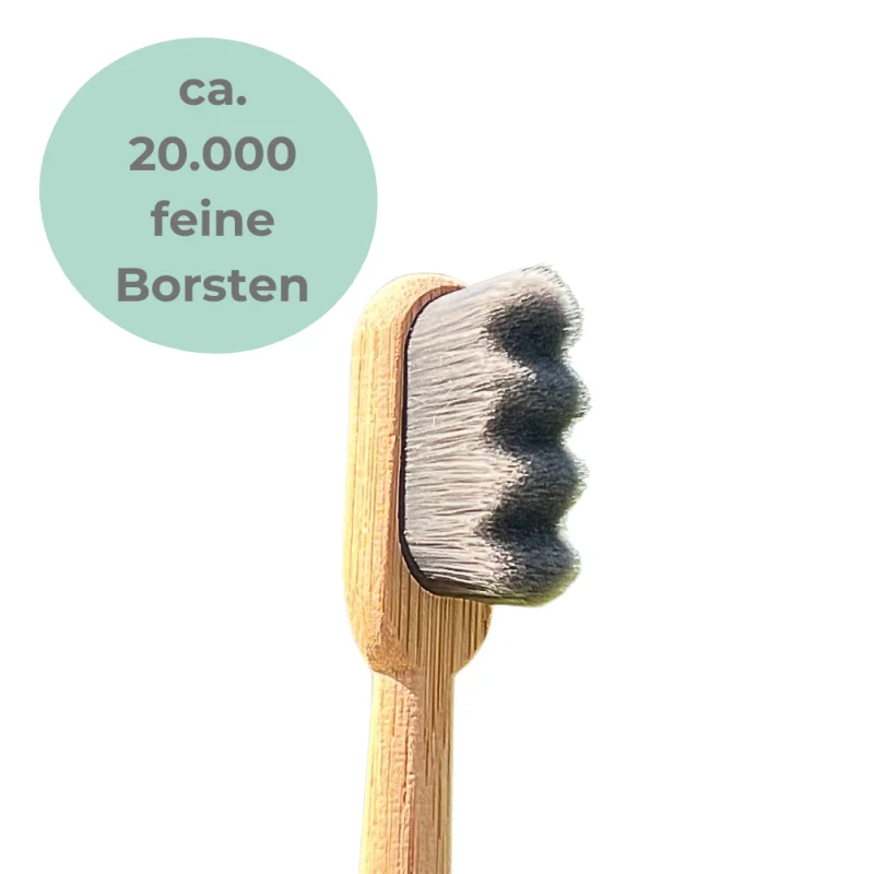 Bambus-Zahnbürste schwarz