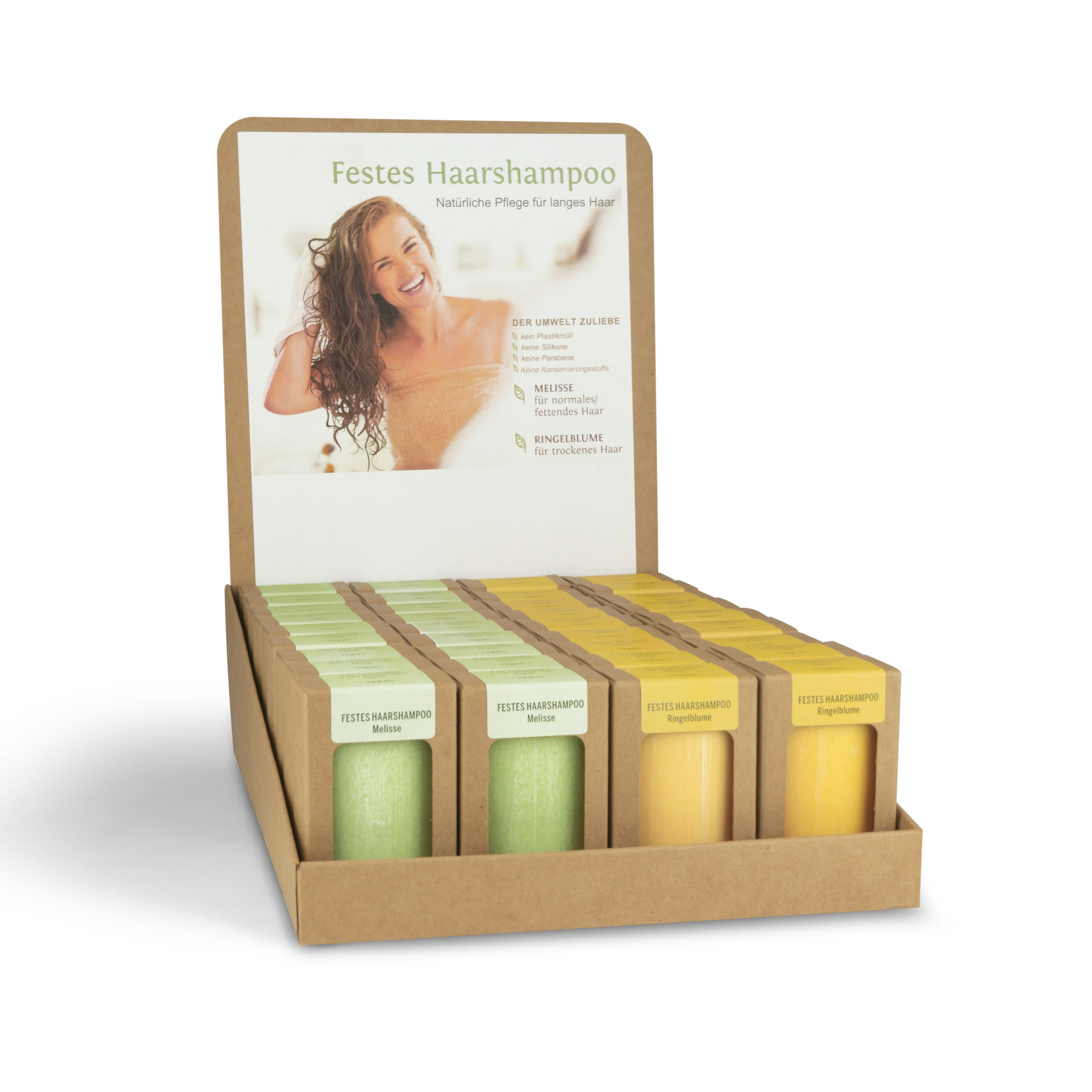 06305p76G7cwGcorn Display Festes Haarshampoo (2 x 18 St.: Melisse, Ringelblume)